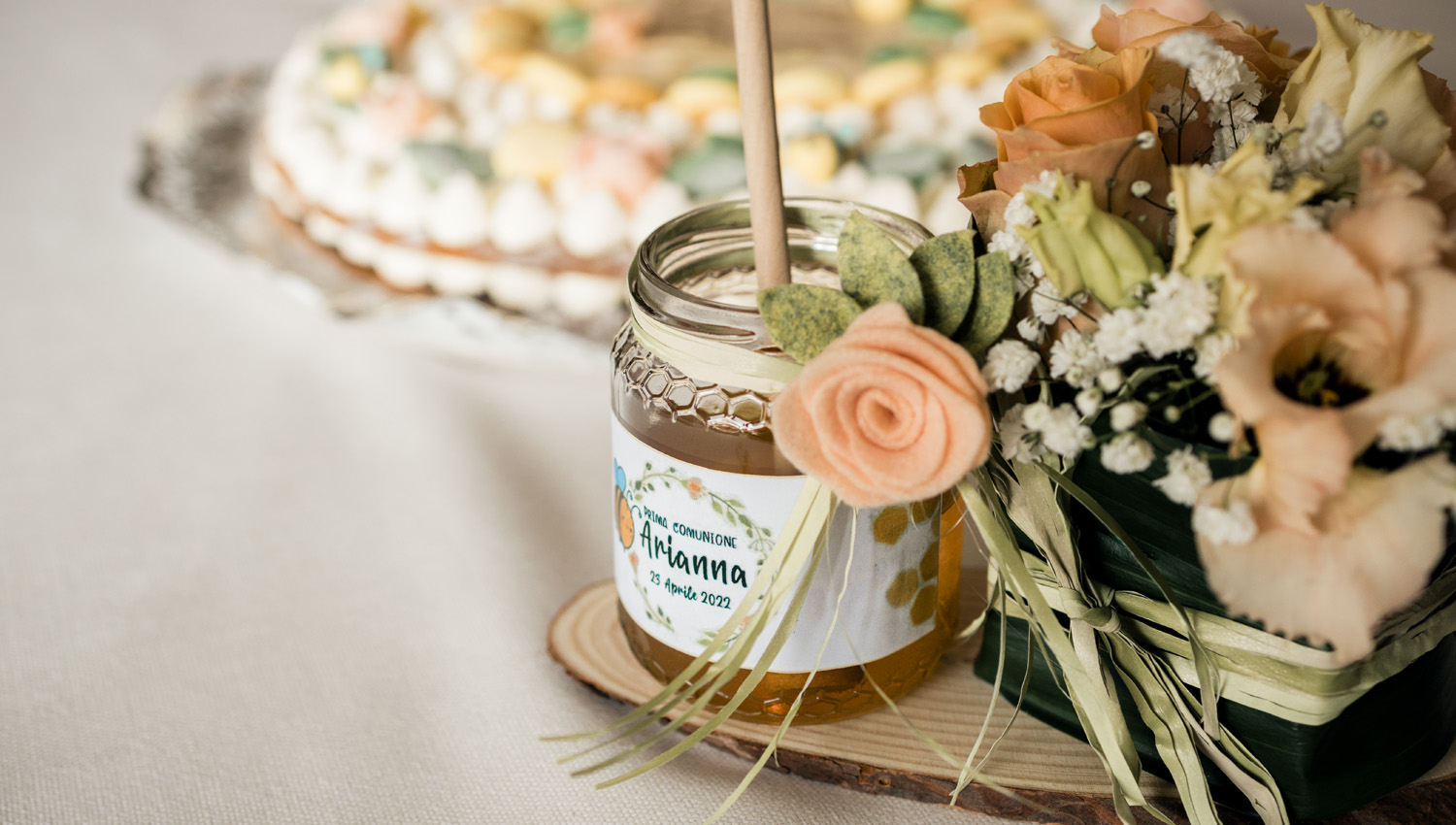 Bomboniera comunione con fiori